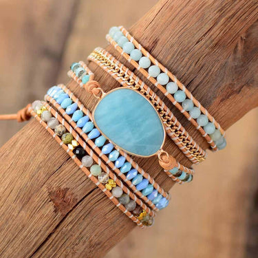 Ray Of Light Amazonite Wrap Bracelet-Your Soul Place